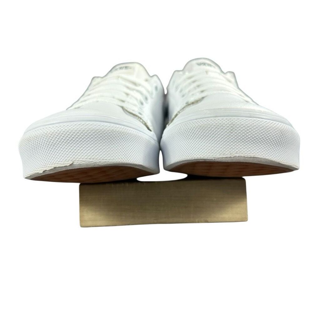 Vans Seldan White Leather Laceup Lowtops Women’s Size 8 - Picture 4 of 7